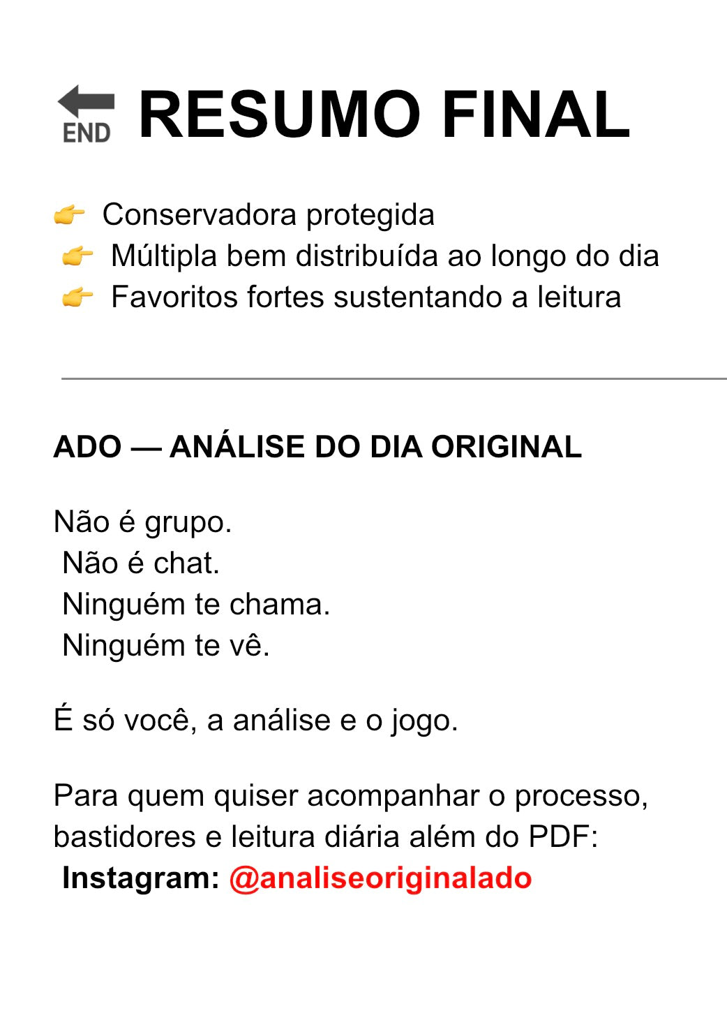 Análise do Dia original (ADO)